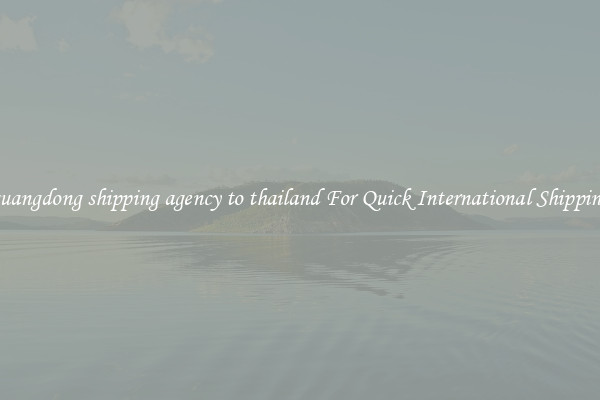 guangdong shipping agency to thailand For Quick International Shipping
