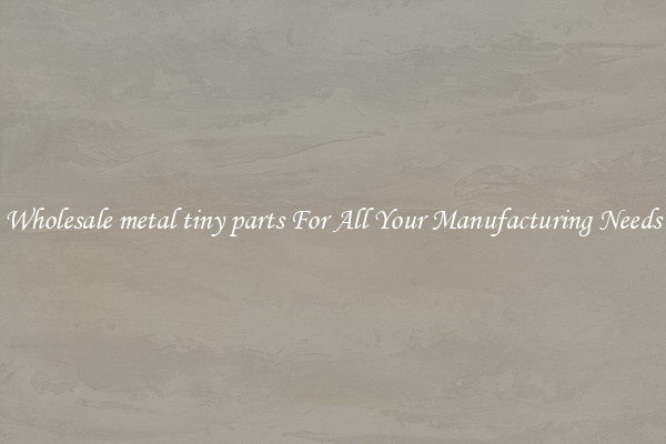 Wholesale metal tiny parts For All Your Manufacturing Needs