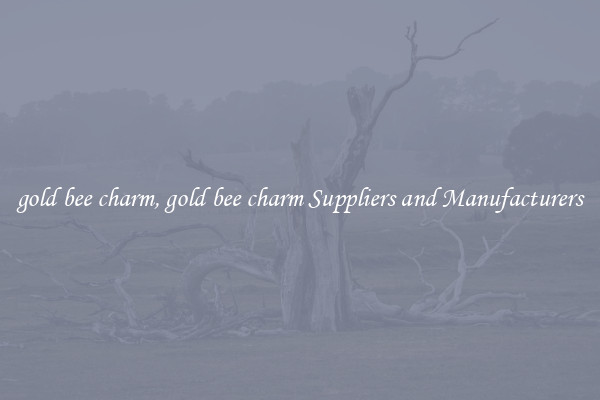 gold bee charm, gold bee charm Suppliers and Manufacturers