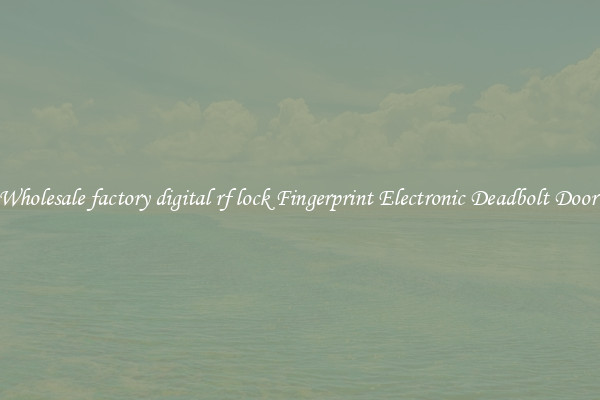Wholesale factory digital rf lock Fingerprint Electronic Deadbolt Door 