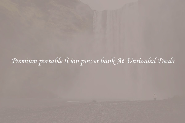 Premium portable li ion power bank At Unrivaled Deals