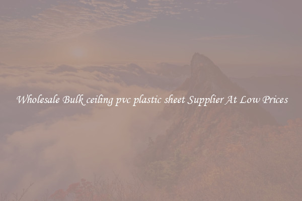Wholesale Bulk ceiling pvc plastic sheet Supplier At Low Prices