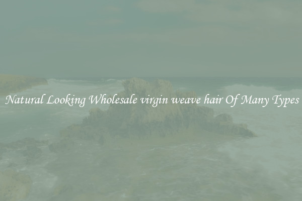 Natural Looking Wholesale virgin weave hair Of Many Types