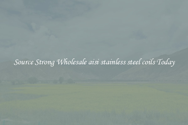 Source Strong Wholesale aisi stainless steel coils Today