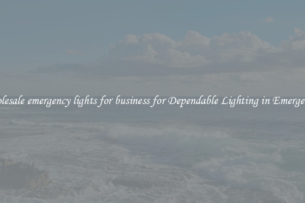 Wholesale emergency lights for business for Dependable Lighting in Emergencies