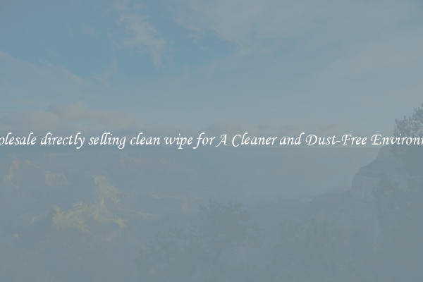 Wholesale directly selling clean wipe for A Cleaner and Dust-Free Environment