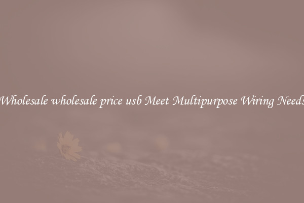 Wholesale wholesale price usb Meet Multipurpose Wiring Needs