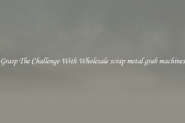 Grasp The Challenge With Wholesale scrap metal grab machines