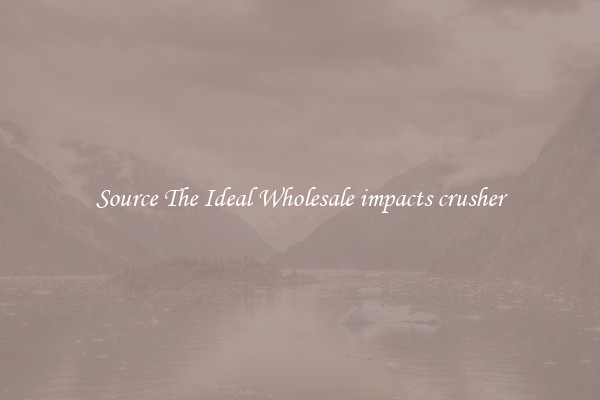 Source The Ideal Wholesale impacts crusher