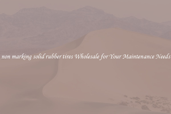 non marking solid rubber tires Wholesale for Your Maintenance Needs